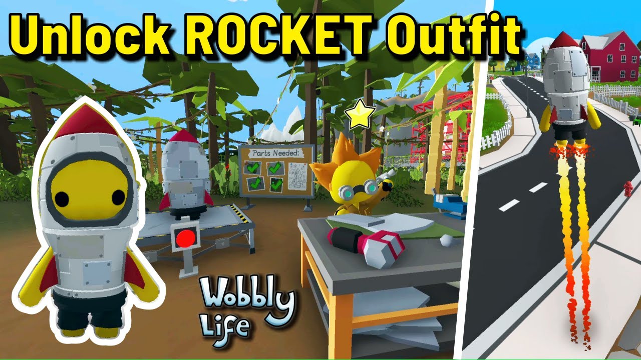 WOBBLY LIFE - Unlock the ROCKET Outfit by Completing the Rocket Round Up Task