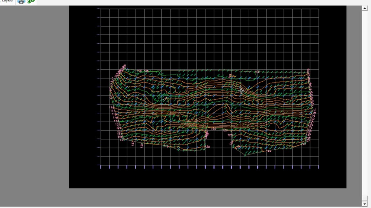 how to draw contour line with ESurvey CADD and excel csv file