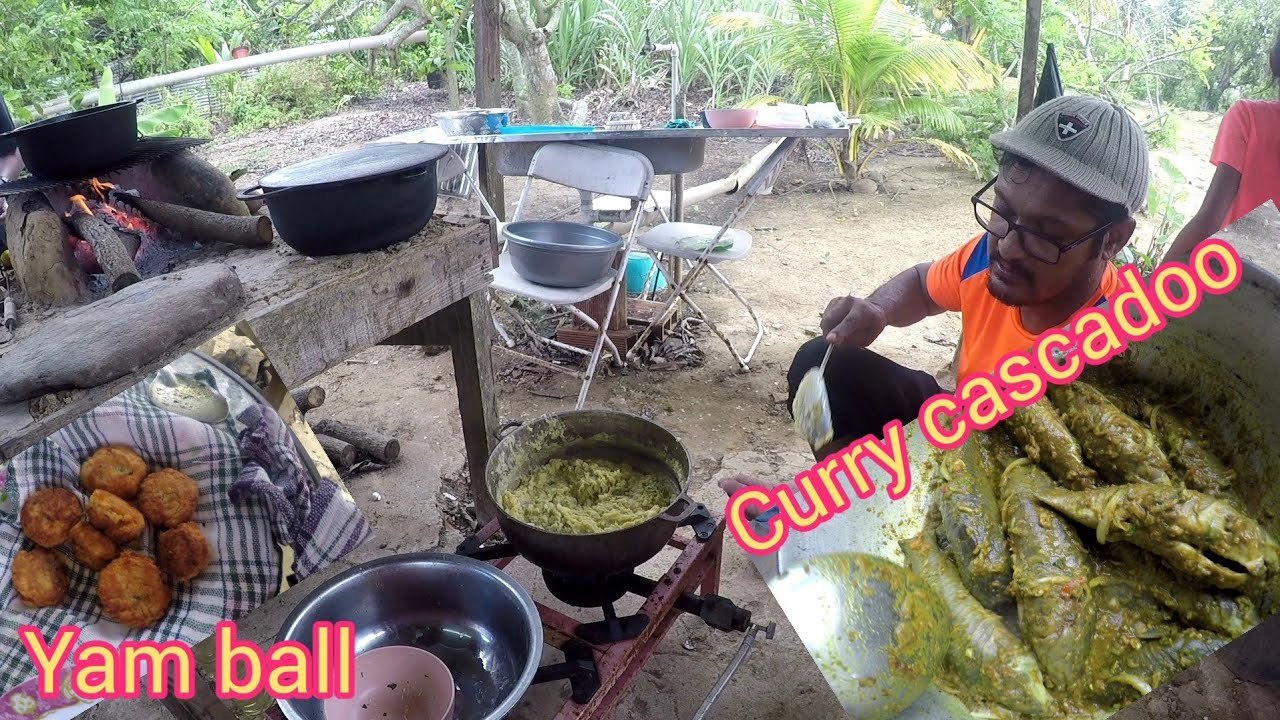 Curry cascadoo in boogieman's backyard cookout.