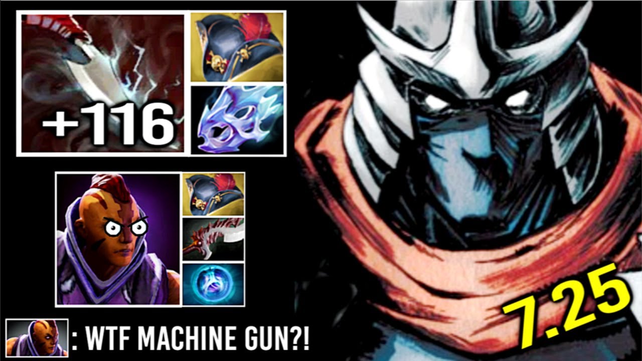 CRAZY SHREDDER! Pirate Hat + Moon Max Attack Speed Silencer vs Anti-Mage Late Game Battle WTF Dota 2