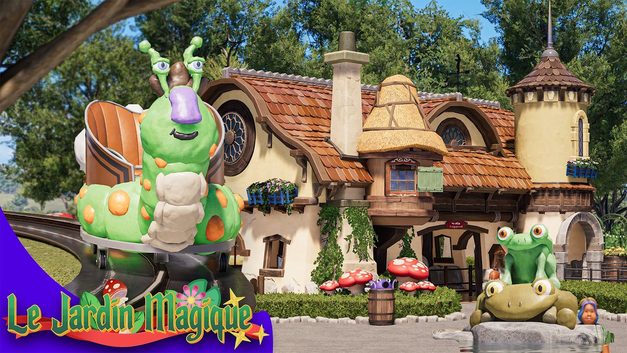 Building a whimsical family area in my Planet Coaster 2 theme park | Jardin Magique