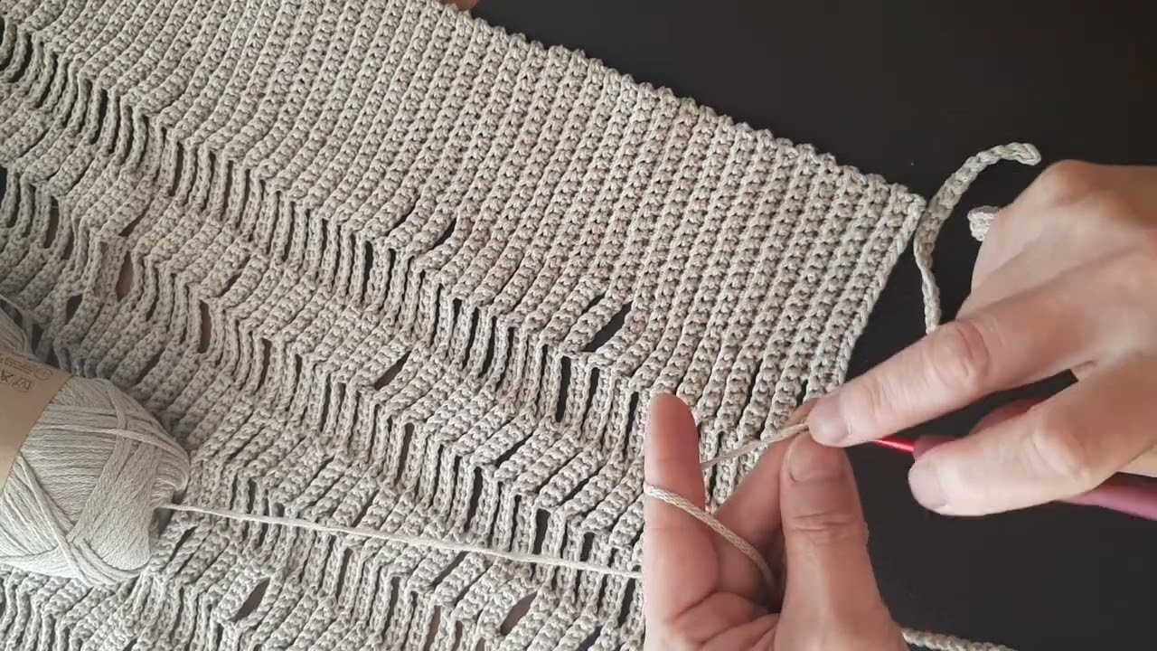니트(그물)조끼뜨기 1 #핸드메이드 #crochet #뜨개 #조끼뜨기