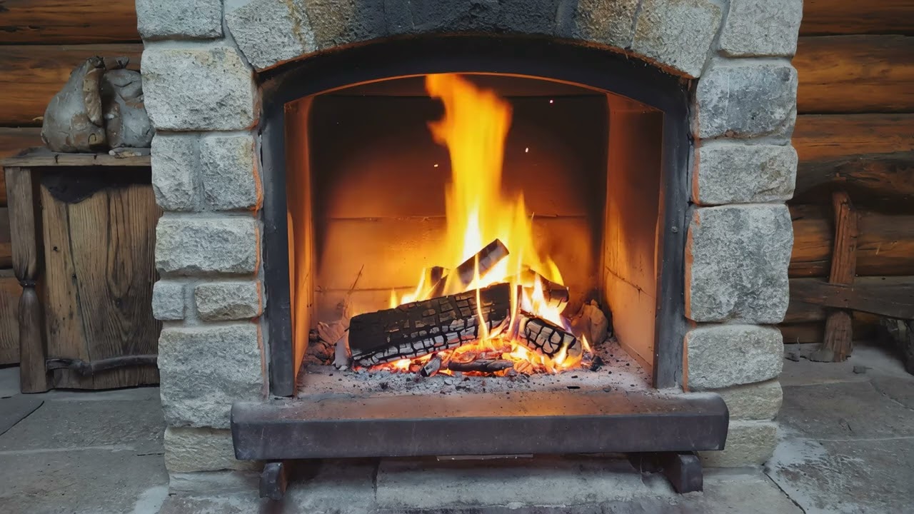 Cozy Norwegian House Fireplace | Relaxing Nordic Fire Sounds for Sleep
