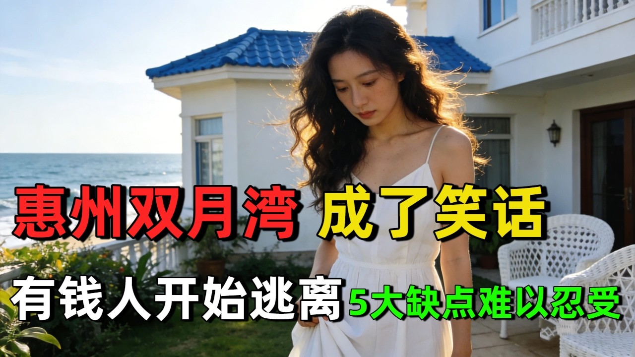 曾经被吹捧上天的别墅，如今沦为“笑柄”，看看惠州双月湾，跌到亲妈都不认识！越来越多的有钱人开始逃离，这5个缺点，才是根本原因！