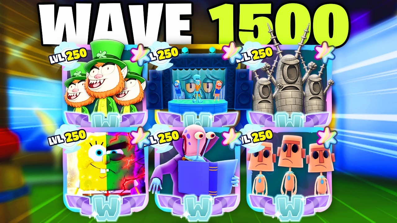 The First Wave 1500 in Spongebob Tower Defense
