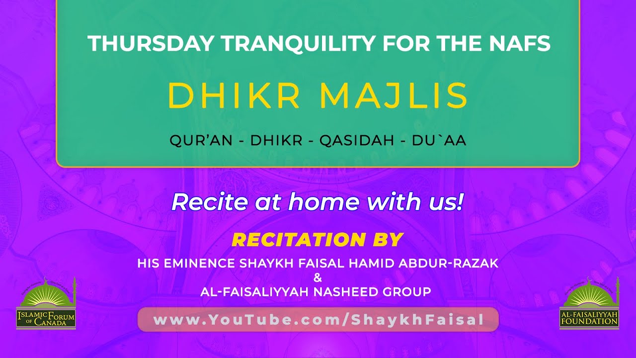 Special Dhikr Majlis Program  – 11th Night of Sha`ban/ January-30-2026