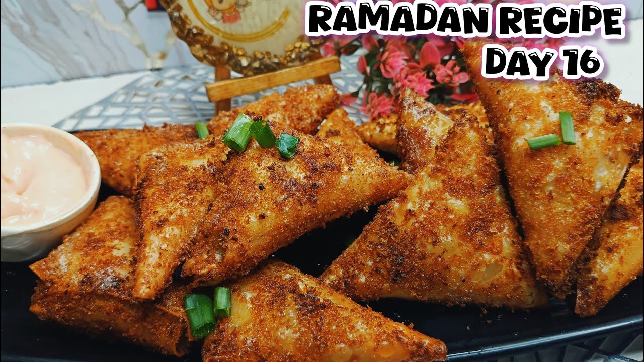 Crispy triangle | Crispy Samosa | triangle pockets | chicken crispy samosa | RAMADAN recipe