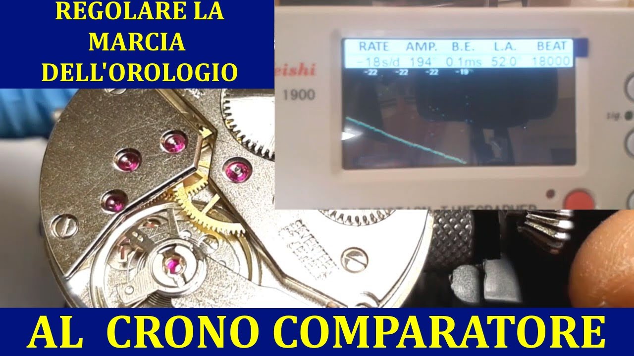 Come regolare la marcia dell'orologio al crono comparatore -TUTORIAL