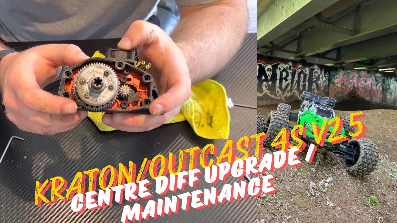 Arrma kraton & outcast 4s v2.5 free upgrade centre diff disassembly with thicker fluid & maintenance