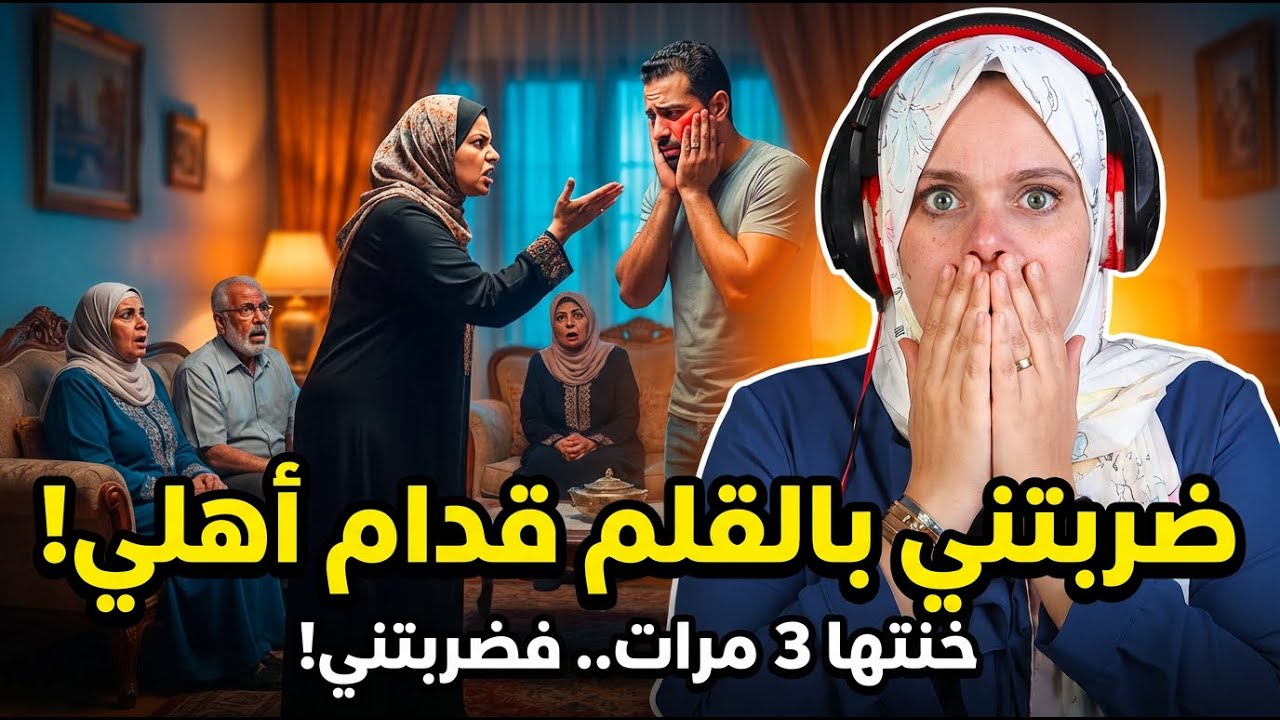 مراتي ضربتني بالقلم قدام أهلي عشان خنتها ٣ مرات.. مين فينا اللي غلطان ..؟