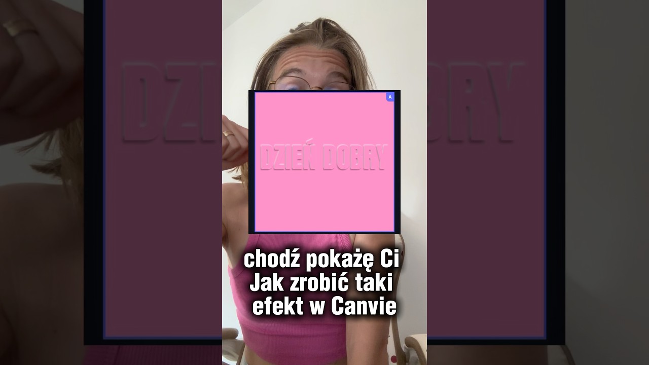 Efekt wypukłego tekstu w Canvie #canvatips