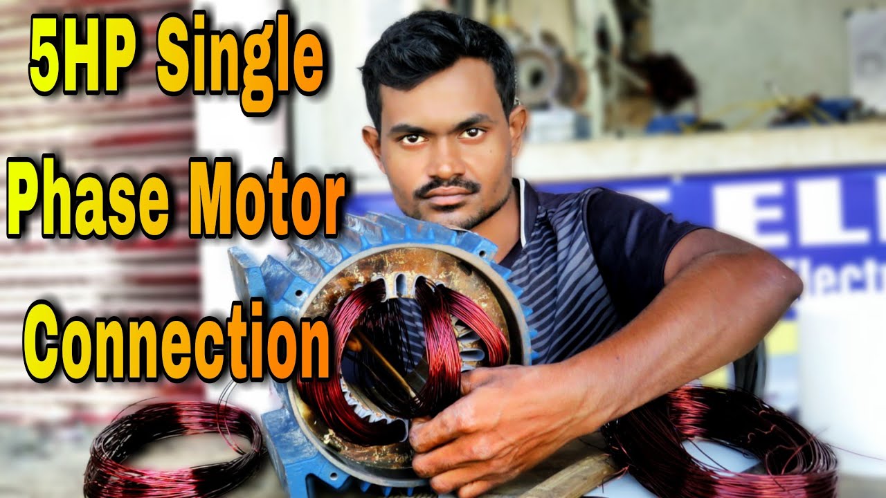 5HP Single Phase Motor Winding Connection/@krfelectricformula8265