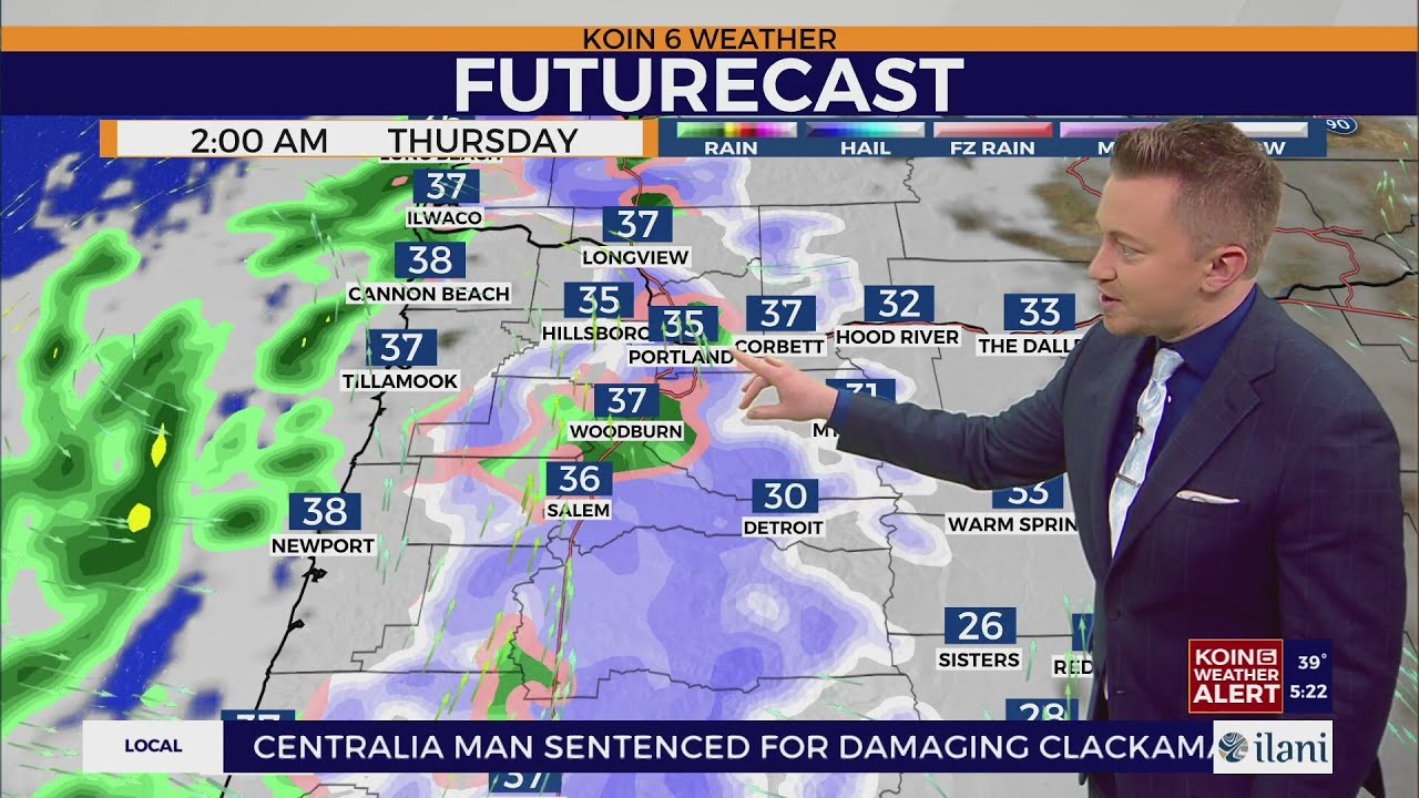 Portland's snow potential remains Thursday