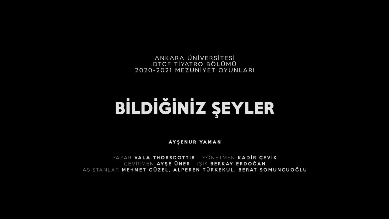 Bildiğiniz Şeyler - Ayşenur Yaman