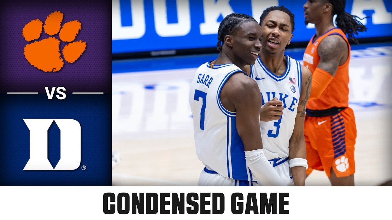 Clemson vs. Duke Condensed Game | 2025-26 ACC Men's Basketball