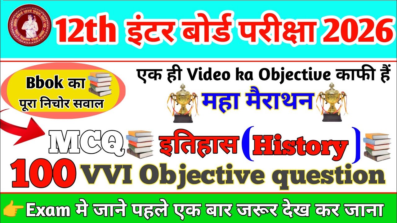 Class 12th 100 viral objective question2026 | Hindi ke vvi mcq | 12th vvi important question paper 