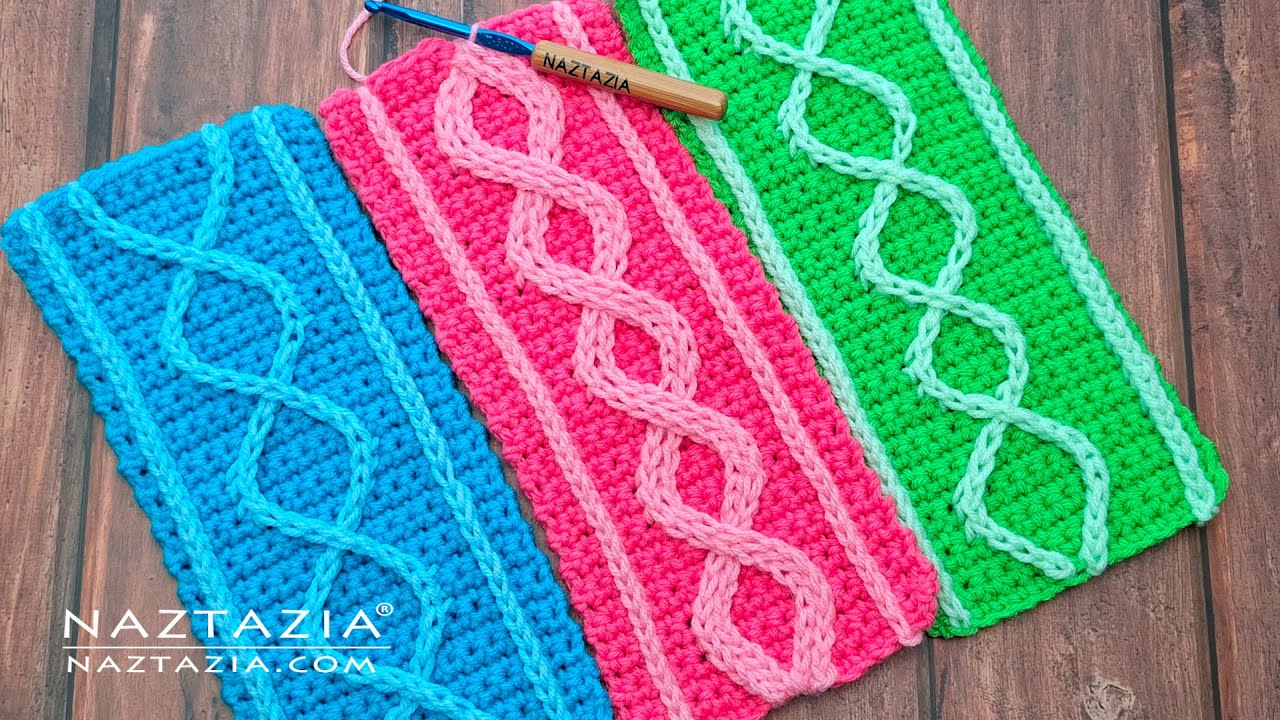How to Crochet Cables using Easy Surface Crochet Method