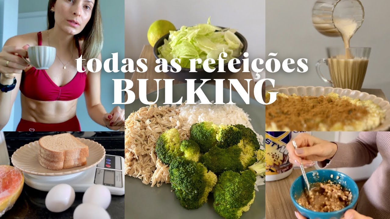 TUDO O QUE EU COMO EM UM DIA PARA GANHAR MASSA MUSCULAR | dieta com ciclo de carboidratos 1.900 kcal