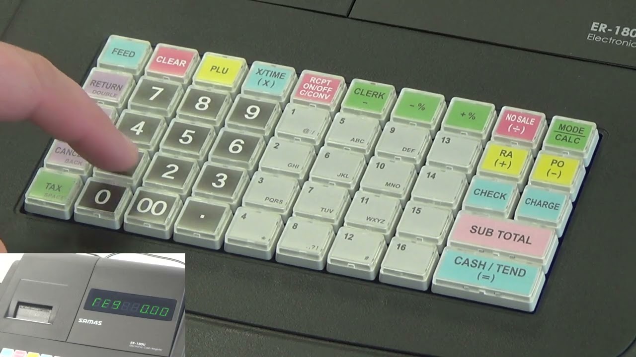 SAM4S - ER-180U - 7.2 Registreren