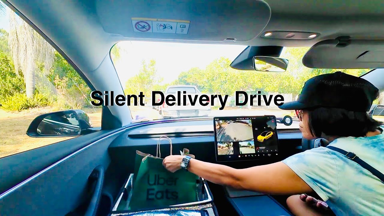 A Day in The Life of a Tesla Food Delivery Driver ep 28 | Relaxing POV drive 