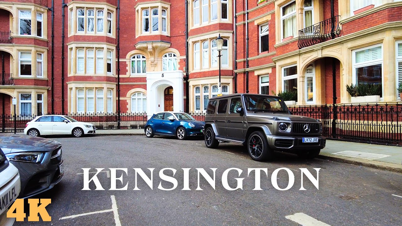 Kensington Palace & Kensington's Luxurious Homes, Central London Walking Tour | 4K HDR