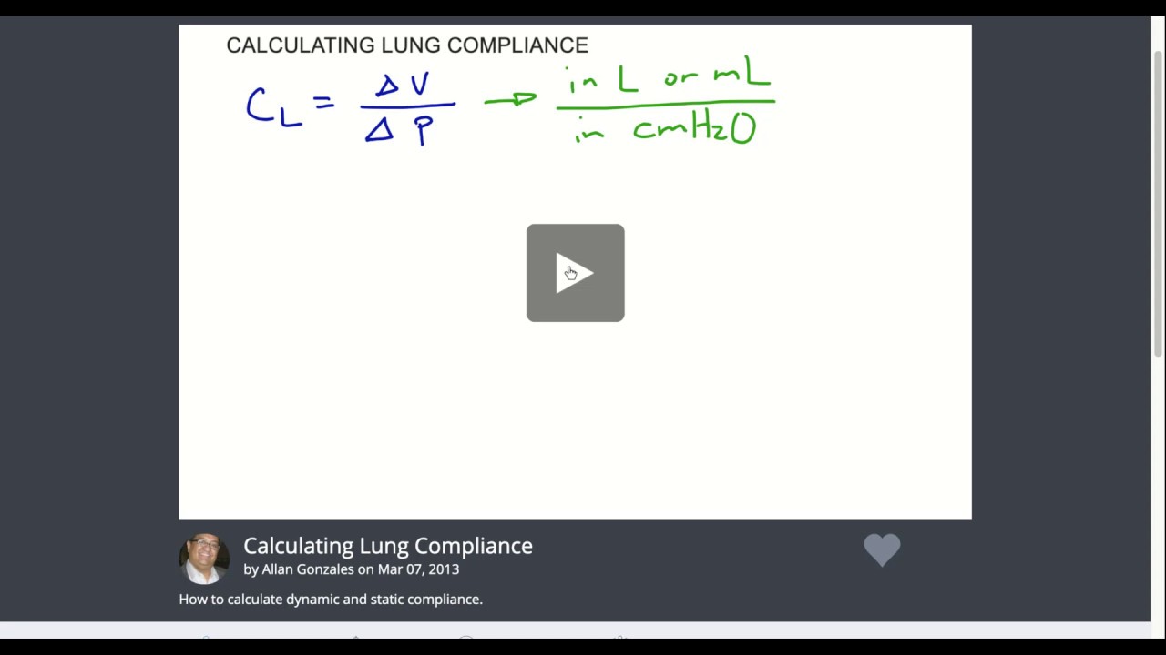 Calculating Lung Compliance - Educreations