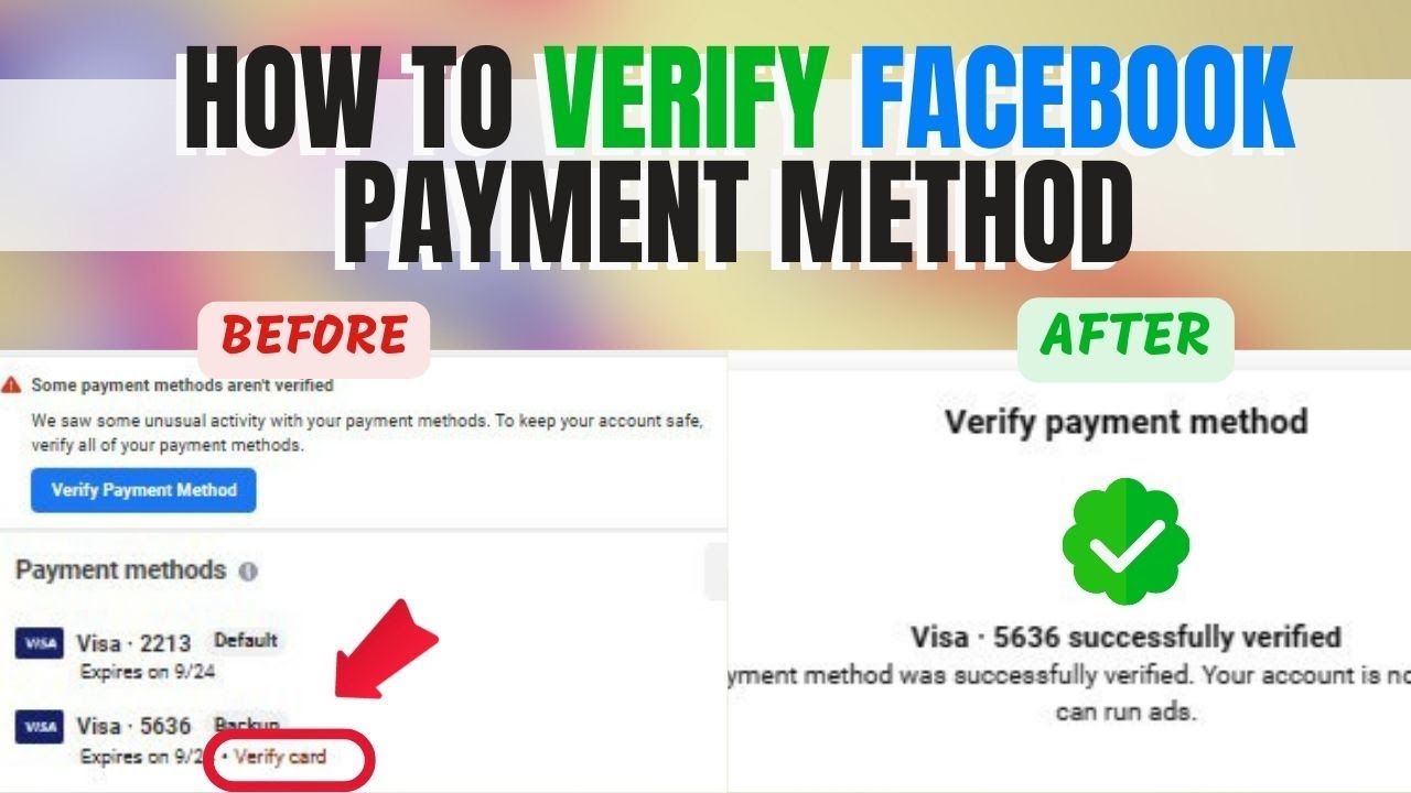Как подтвердить способ оплаты в Facebook