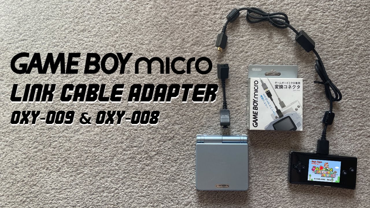 Gameboy Micro LINK CABLE ADAPTER, OXY-009 with OXY-008 #GBA #LinkCable #gameboymicro