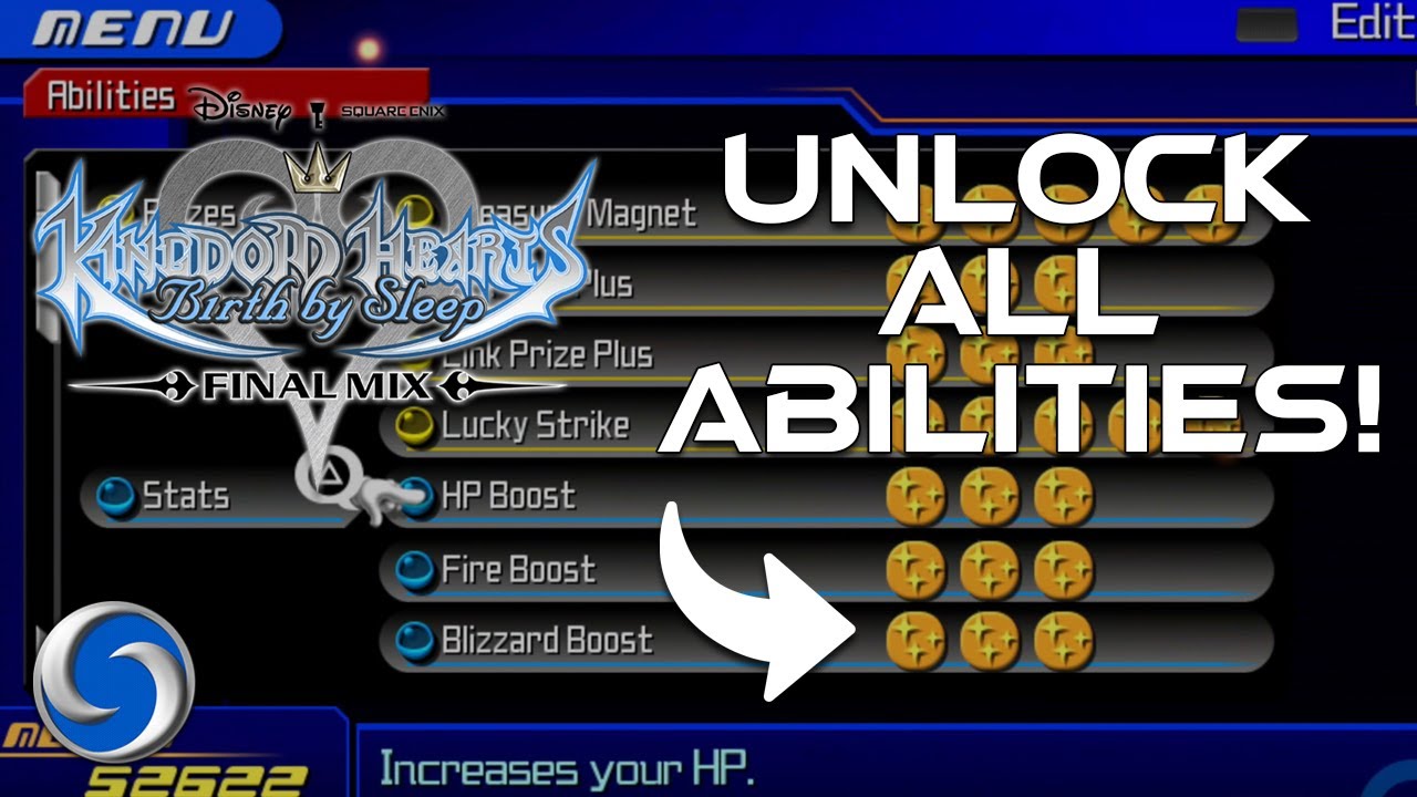 How to Unlock All Abilities | Kingdom Hearts Birth by Sleep Final Mix