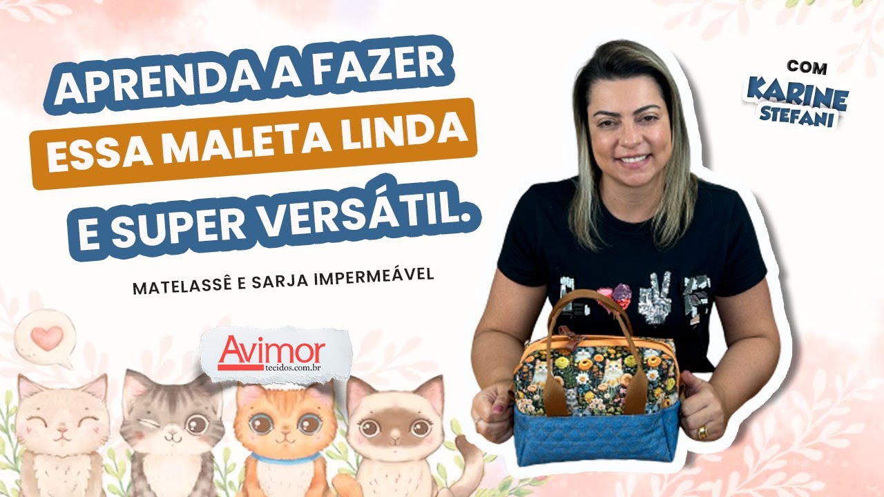 Passo a Passo Maleta multiuso com Matelassê e Sarja Impermeável 3D | Avimor Tecidos