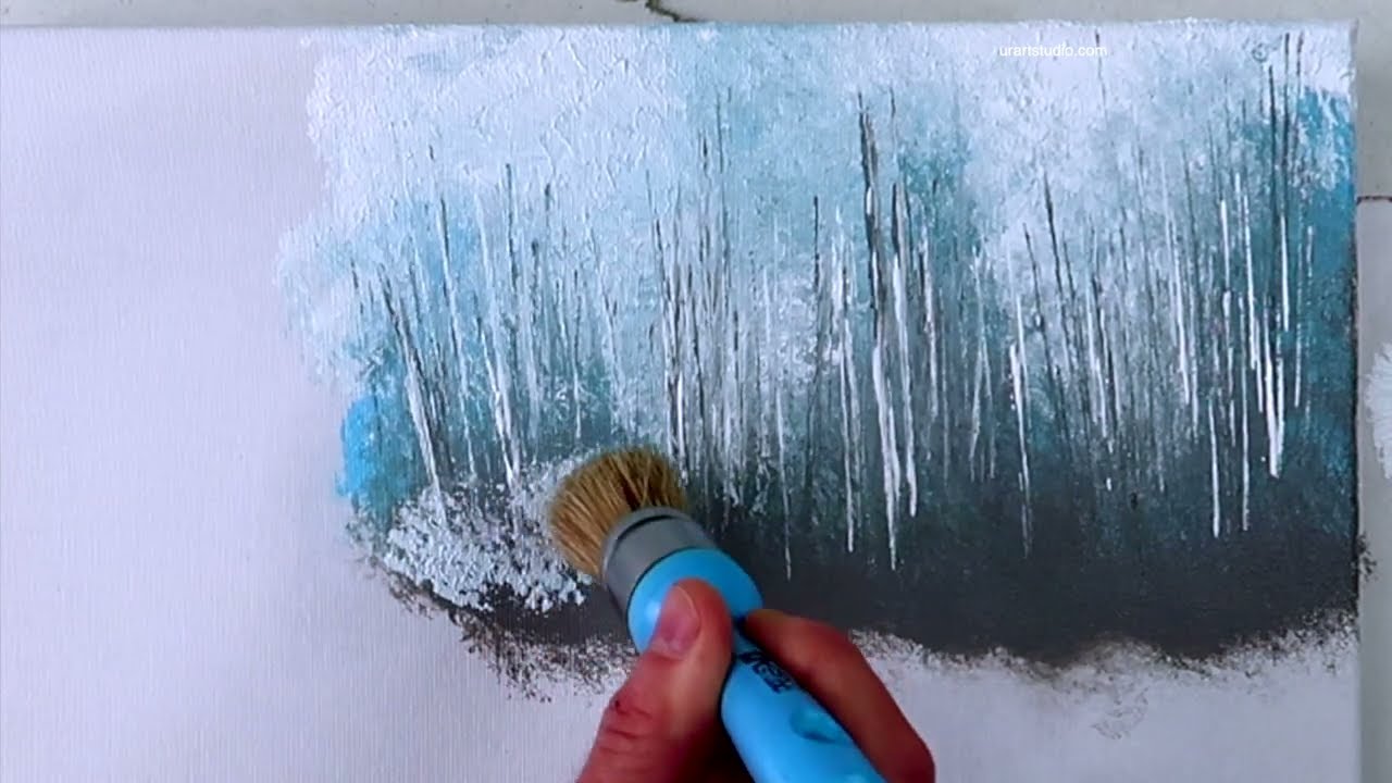 Lost in the Frost-Kissed Wonderland: Acrylic Landscape Painting Demo