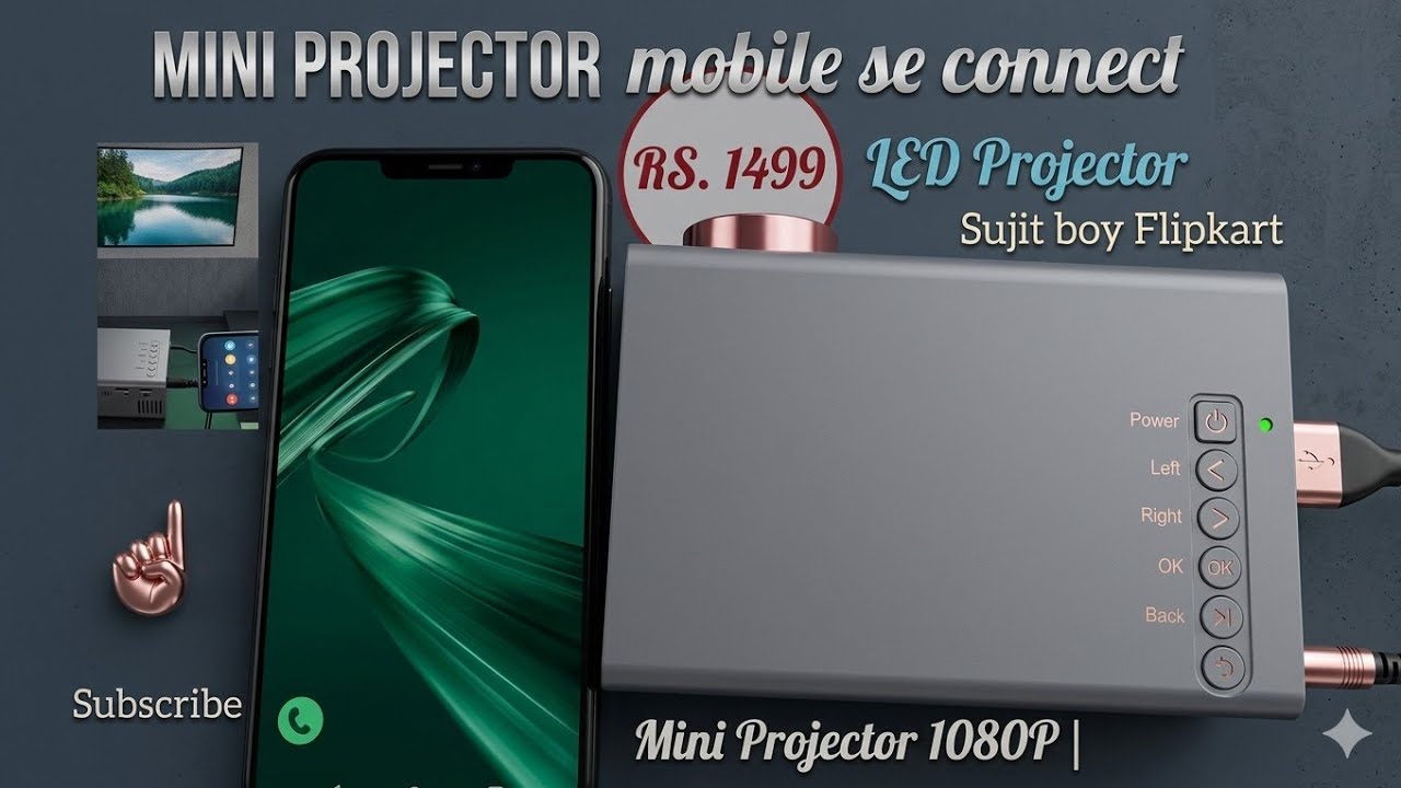 Home Cinema Mini Projector 1080P mobile se connect Karen