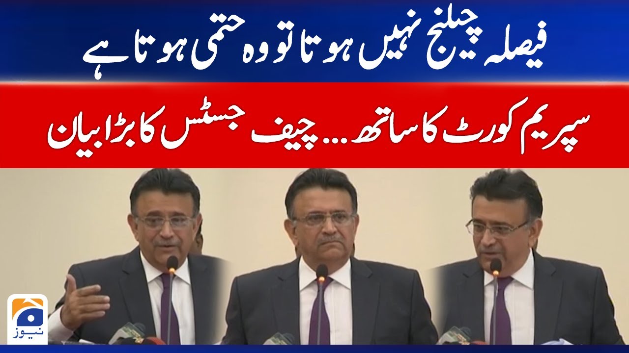 Chief Justice of Pakistan Umar Ata Bandial Big Statement | Speech | Geo News