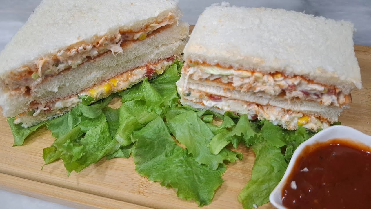 Cold Chicken Sandwich Recipe | A recipe for lunch box, Hi-tea, tea party