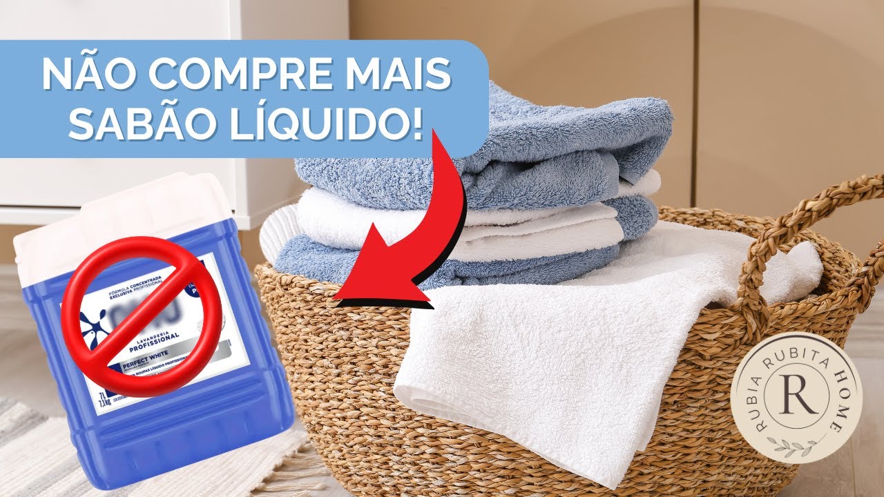 Faça seu próprio SABÃO LÍQUIDO para lavar roupas - NATURAL E CASEIRO!