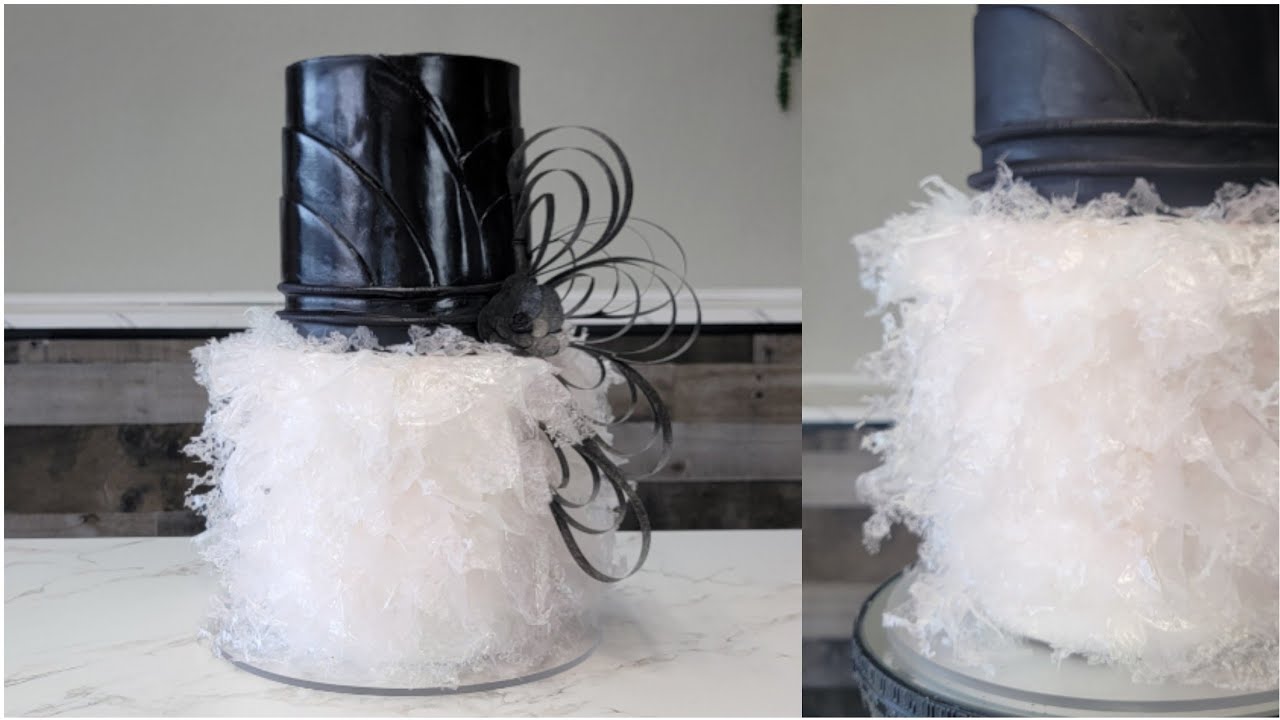 Fashion Inspired Couture Pleated Edible Lace Dress Cake with Removable Skirt!
