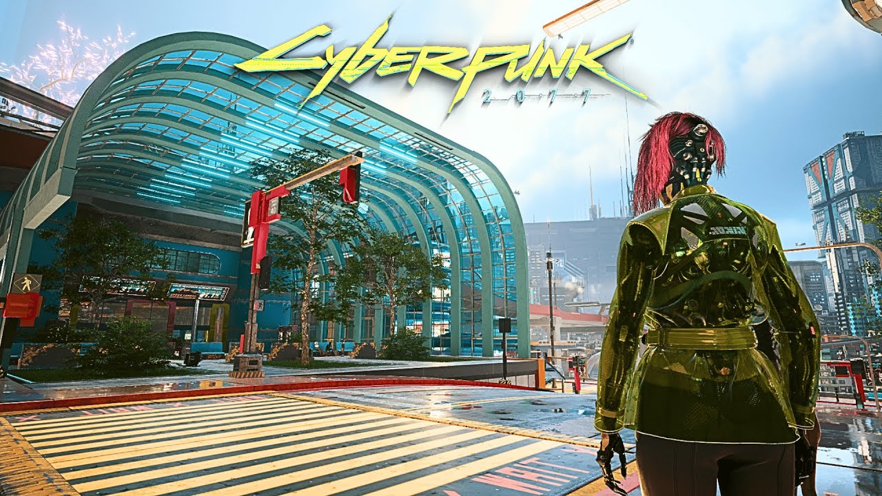 Cyberpunk 2077 | Dreamy City Walk Through Neon Streets - Ambient City Sounds