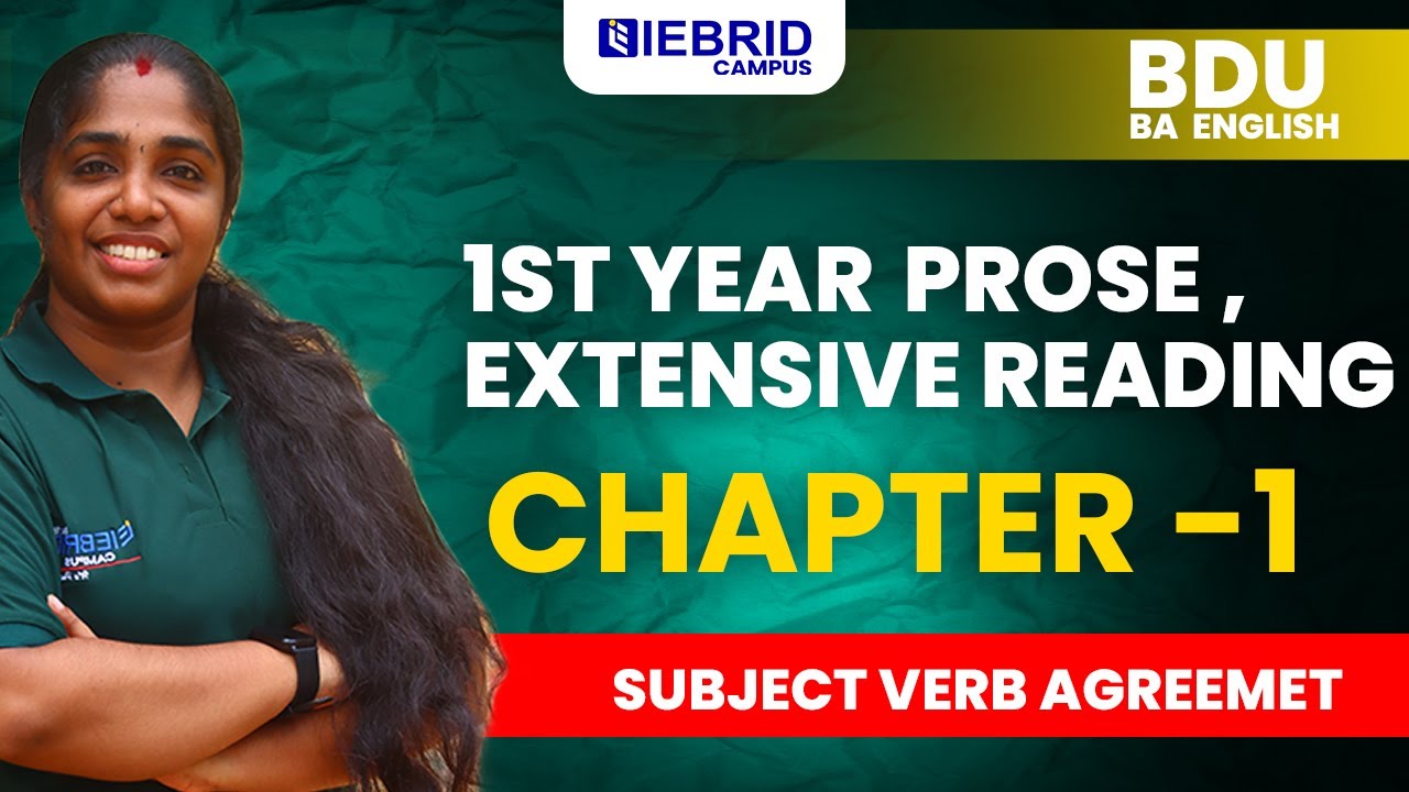 BD University BA English 1st Year | Prose Extensive Reading | Subject-Verb Agreement | Chapter 1