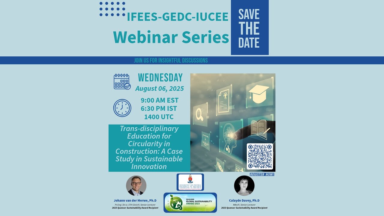 IFEES GEDC IUCEE Webinar | Leveraging Building Information Modelling for Material Reuse