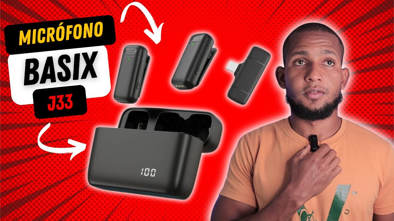 BASIX J33 | Micrófono Inalámbrico K6 | ¡REDUCCIÓN DE RUIDO, ESTUCHE DE CARGA Y 2 MICRÓFONOS!