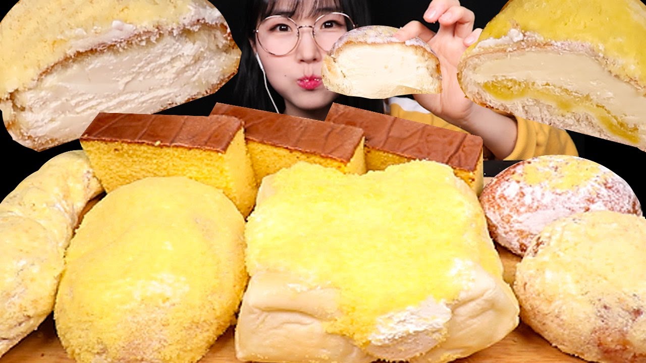 ASMR MUKBANG | 부드럽고 달콤한 크림빵 먹방 CREAM BREAD DONUTS EATING SOUNDS