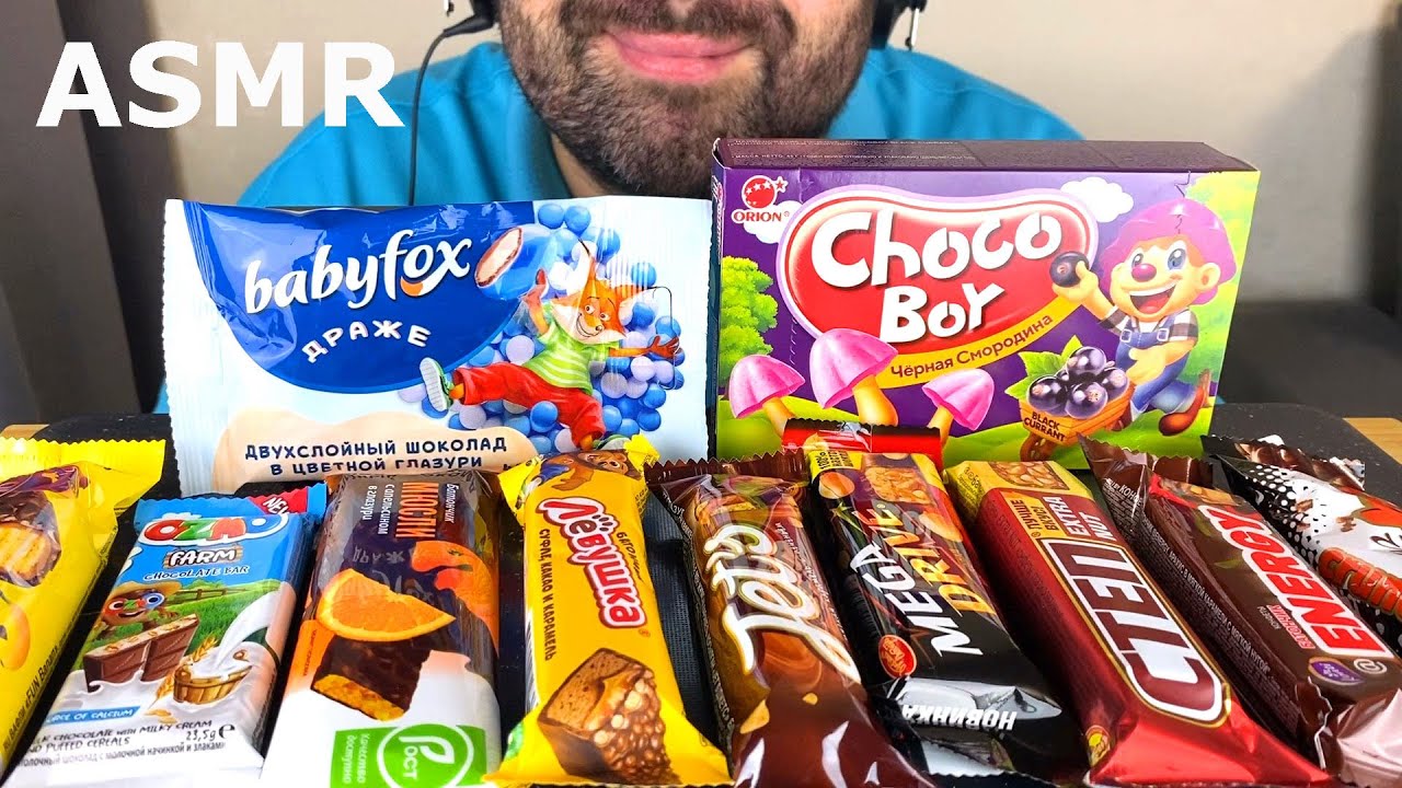 ASMR CHOCOLATE CANDY BARS + CHOCOLATE MUKBANG 먹방 (EATING SOUNDS) EATING SHOW