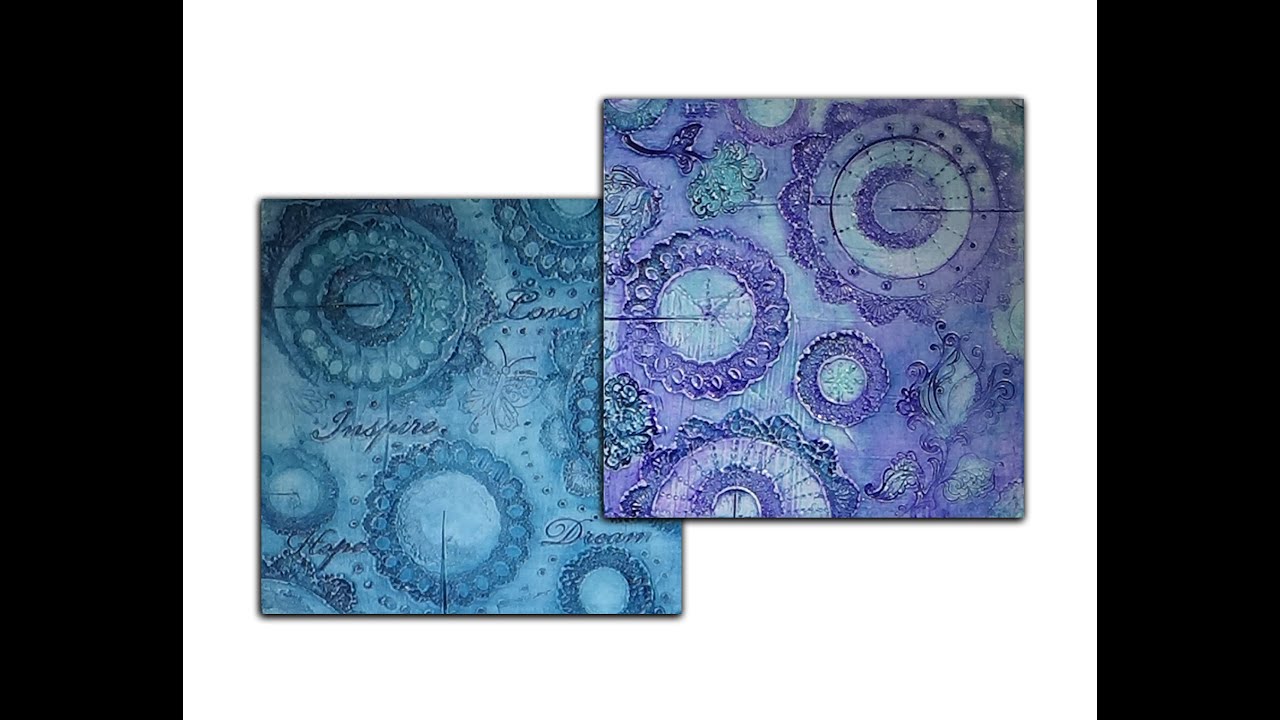 Two 7x7 Textured Paintings