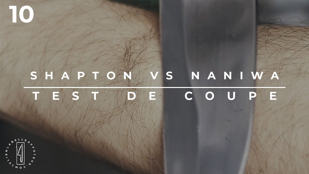 Shapton Kuromaku 1000 V.S. Naniwa Pro 1000 [ Scratch pattern et test de coupe! ]