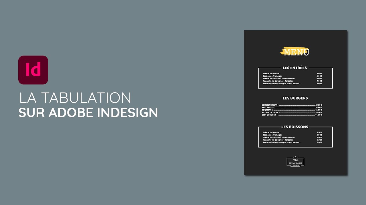 Tuto InDesign 2022 : Comment créer des tabulations