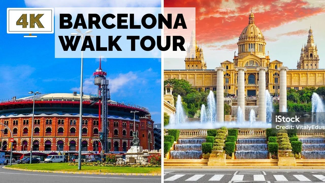 Amazing Barcelona Walking Tour 🇪🇸 | Plaza España, Arenas Rooftop & MNAC Viewpoint!