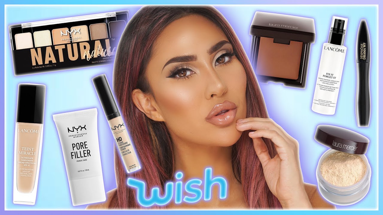 TRYING BRAND NAME MAKEUP PRODUCTS FROM THE WISH APP | BrittanyBearMakeup
