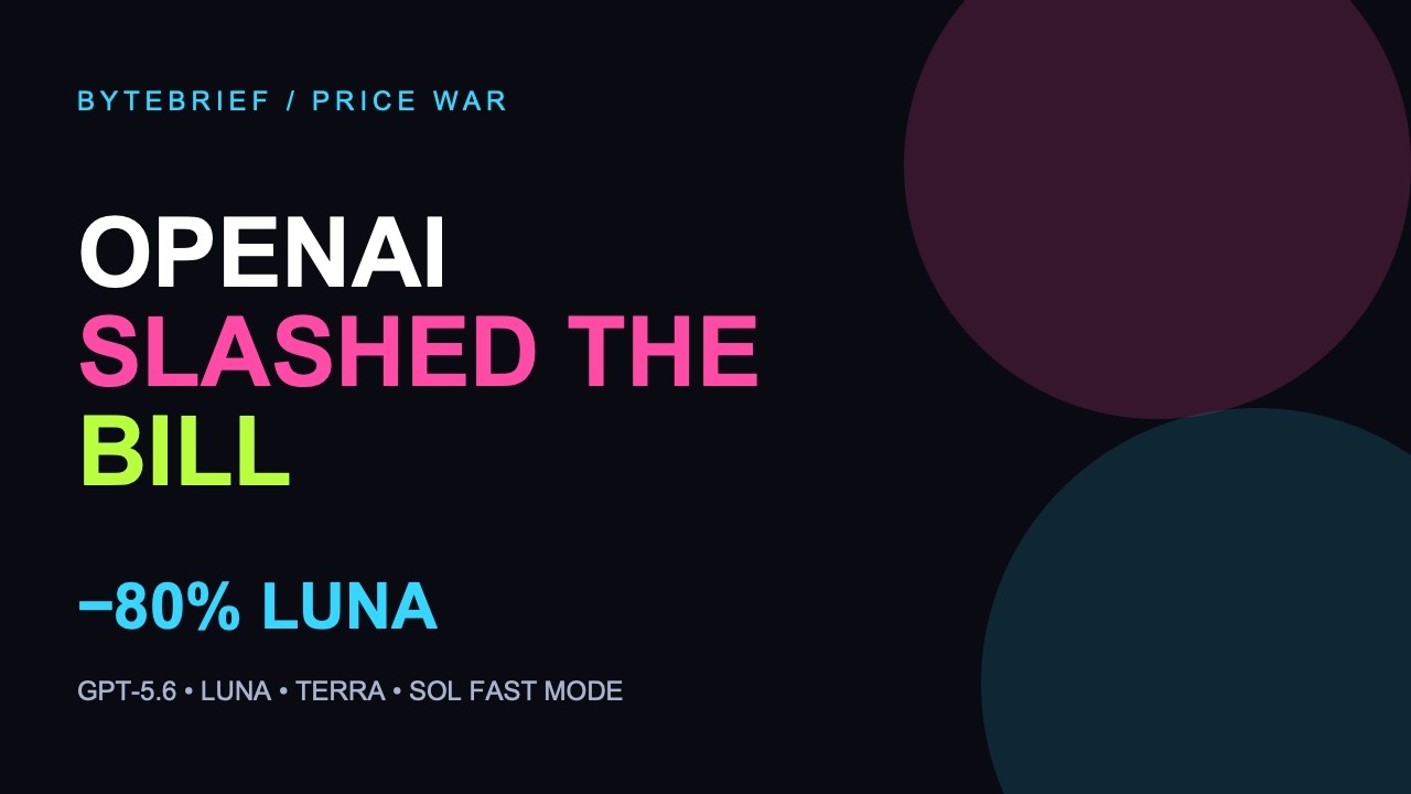 OpenAI Just Slashed AI Prices &mdash; GPT-5.6 Luna Is Now 80% Cheaper