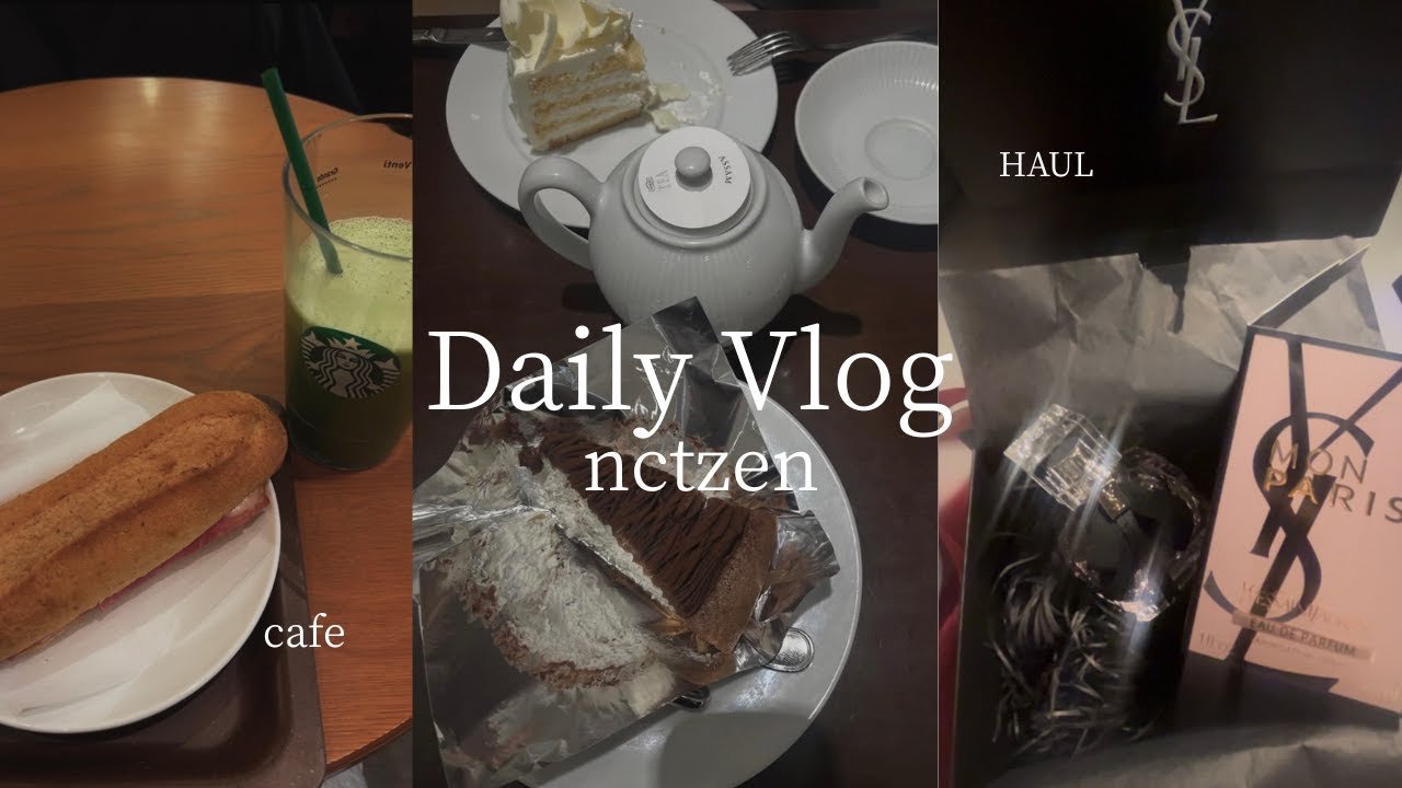 [VLOG]留学前の高校生の日常🎀 チソンが行ったカフェに行く☕️nctzen vlog