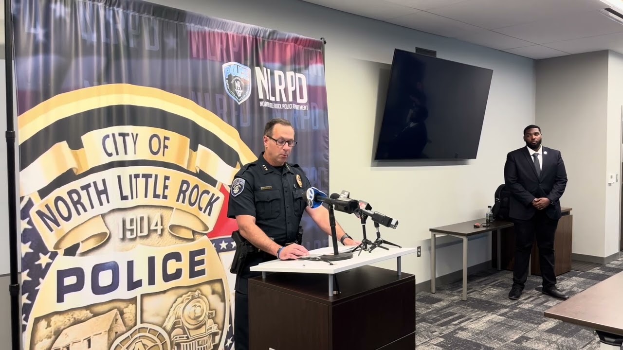 North Little Rock police hold news conference after officers fatally shoot armed man during standoff